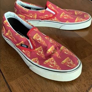Pizza Canvas Slip On Vans Men 7.5 Women’s 9
